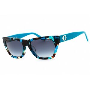 NWT Guess GU00203-H-87P Turquoise Rectangle 56mm Sunglasses